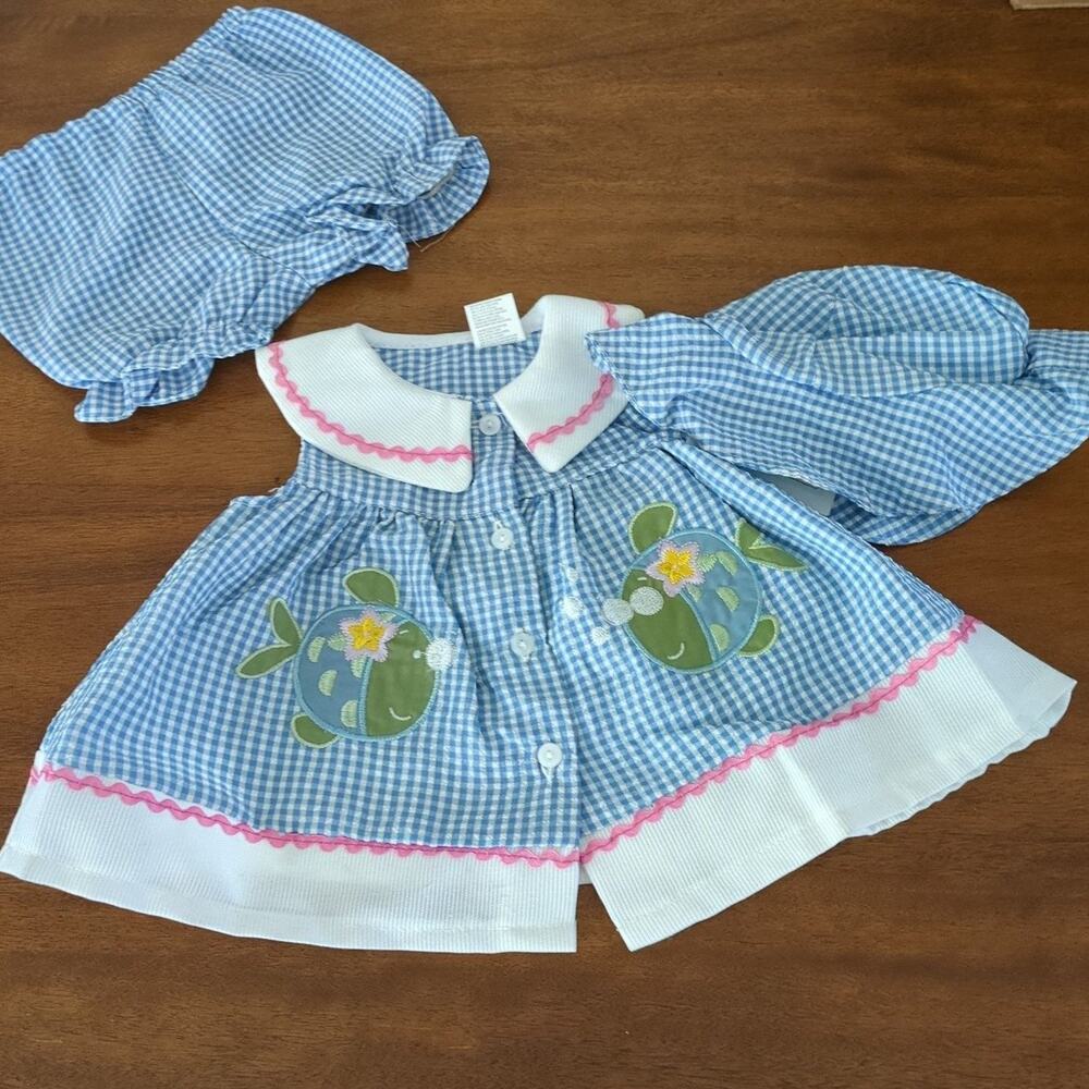 Baby Set with sun hat 3-6M NWT
